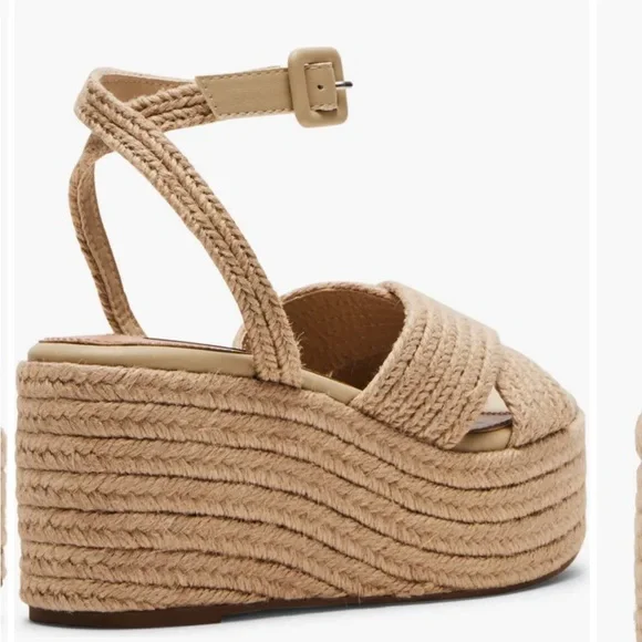 Steven New York Ramey Espadrille Platform Wedge Sandal - Raffia - Picture 5 of 15